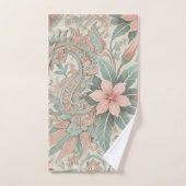 Lente Zomer Pastel Indonesische Batik Bloemen Bad Handdoek (Handdoek)