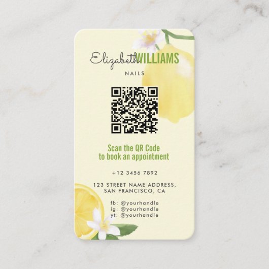 Lente Zomer Promo Nagels QR Code Loyalty & Visitekaartje
