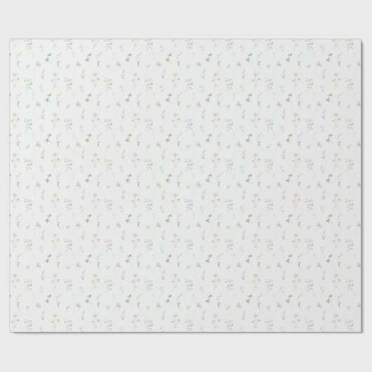 Lente Zomer Roze Wildflower Cadeaupapier (Vlak)