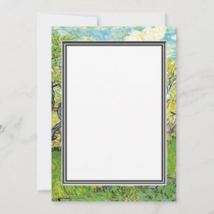 Lente, zomer trouwuitnodiging. van Gogh Kaart
