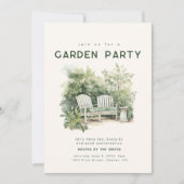 Lente Zomer Tuin Feest Uitnodigen Kaart (Voorkant)
