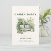 Lente Zomer Tuin Feest Uitnodigen Kaart (Staand voorkant)