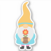 Lente Zomer Tuinkabouter Die Cut Sticker Decal (Voorkant)
