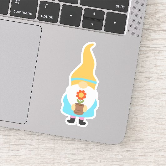 Lente Zomer Tuinkabouter Die Cut Sticker Decal (Detail)