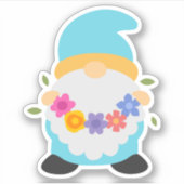 Lente Zomer Tuinkabouter Die Cut Sticker Decal (Voorkant)