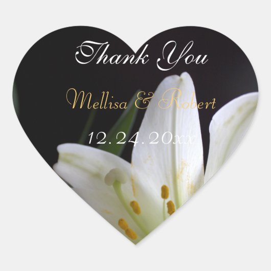 lente, zomer, vakantie bruiloft gunst bedankt hart sticker (Voorkant)