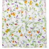 Lente Zomer Veldbloemen Douchegordijn (Voorkant)