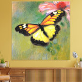 Lente zomer vlinder - canvas afdruk (Insitu (Woonkamer))