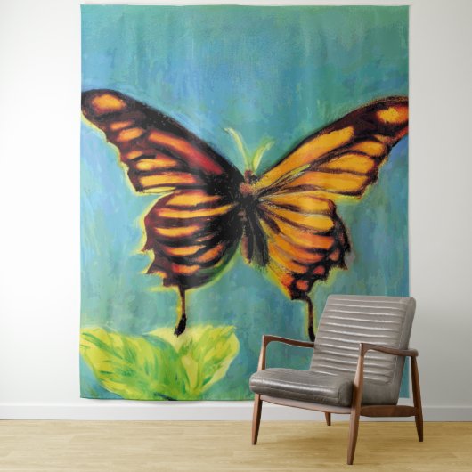 Lente zomer vlinder - Tapestry Wandkleed (In situ)