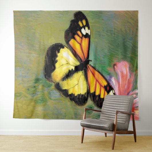 Lente zomer vlinder - Tapestry Wandkleed (In Situ (horizontaal))