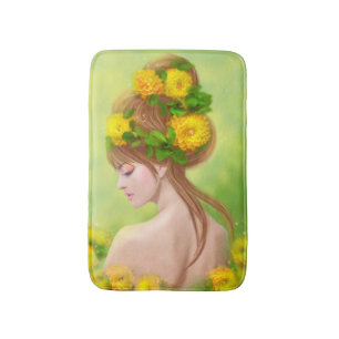 Lente zomer vrouw Bath Mat