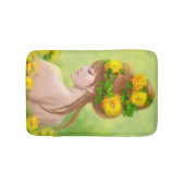 Lente zomer vrouw Bath Mat (Voorkant)