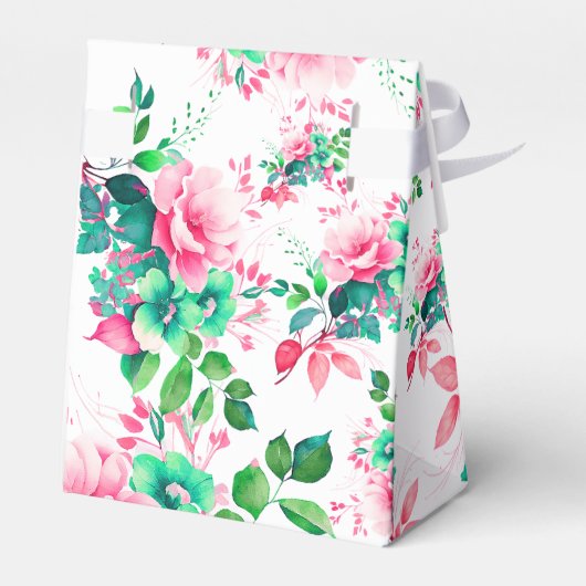 Lente Zomer Waterverf Bloemen 60ste Verjaardag Bedankdoosjes (Achterkant)