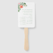 Lente Zomer Waterverf Floral Chic Rozen Programma Handwaaier (Achterkant)