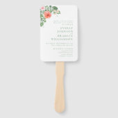 Lente Zomer Waterverf Floral Chic Rozen Programma Handwaaier (Voorkant)