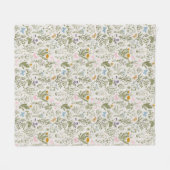 Lente Zomer Wildbloemen, Vlinders tuin Fleece Deken (Voorkant (Horizontaal))