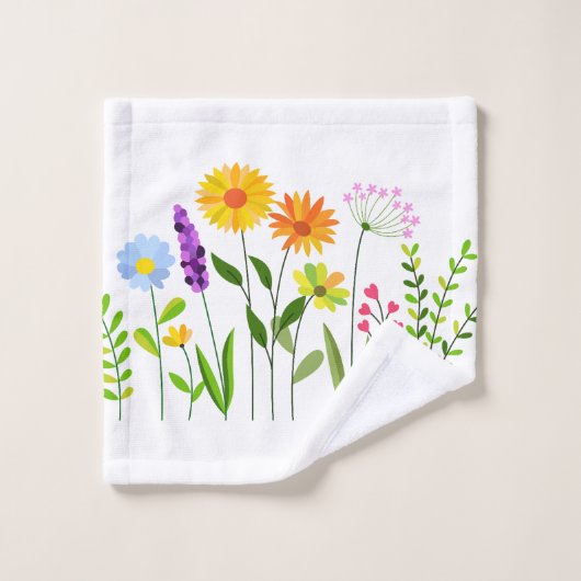Lente Zomer Wilde bloemen Bad Handdoek (Wasdoekje)