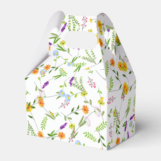 Lente Zomer Wilde bloemen Bedankdoosjes (Achterkant)