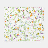 Lente Zomer Wilde bloemen Fleece Deken (Voorkant (Horizontaal))