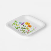 Lente Zomer Wilde bloemen Papieren Bordje (Gebogen)