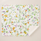 Lente Zomer Wilde bloemen Sherpa Deken (Voorkant (horizontaal))