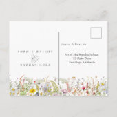 Lente Zomer Wildflower | Bruiloft Bewaar de datum Aankondigingskaart (Achterkant)