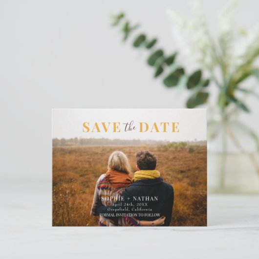 Lente Zomer Wildflower | Bruiloft Bewaar de datum Briefkaart (Staand voorkant)