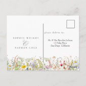 Lente Zomer Wildflower | Bruiloft Bewaar de datum Briefkaart (Achterkant)