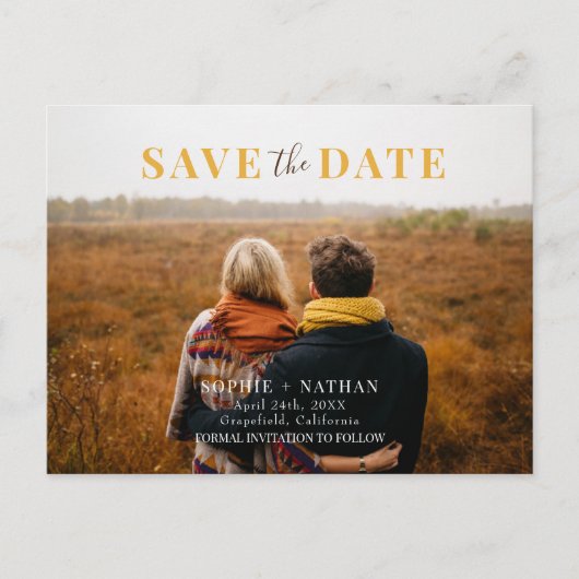 Lente Zomer Wildflower | Bruiloft Bewaar de datum Briefkaart (Voorkant)