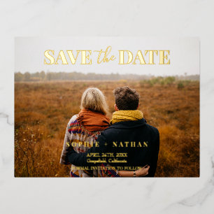 Lente Zomer Wildflower   Bruiloft Bewaar de datum Folie Uitnodiging Briefkaart