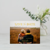 Lente Zomer Wildflower | Bruiloft Bewaar de datum Folie Uitnodiging Briefkaart (Staand Voorkant)