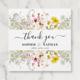 Lente Zomer Wildflower | Dankjewel kaart Bedankjes Labels