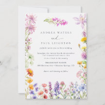 Lente Zomer Wildflower | Kleurrijke bloemenbruilof