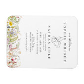 Lente Zomer Wildflower | Magnetische bruiloft uitn Magneet (Horizontaal)