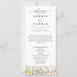 Lente Zomer Wildflower | Trouwprogramma