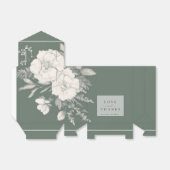 Lente zomer witte roos bedankdoosjes (Uitgevouwen)