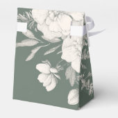 Lente zomer witte roos bedankdoosjes (Achterkant)