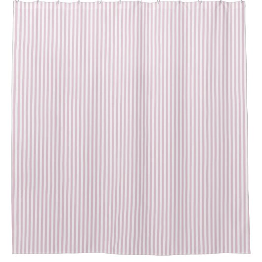 Lente zomer Zachte lichte roze Stripe Farmhouse Douchegordijn (Voorkant)