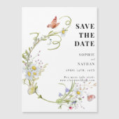 Lente zomerbloem | Magnetisch sparen de Datum (Voorkant)