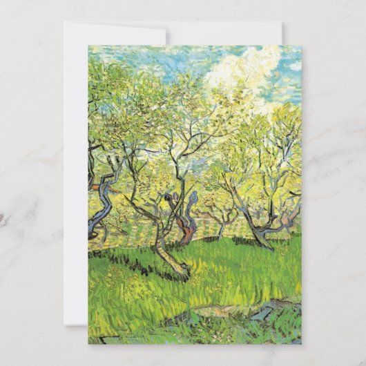 lente, zomers huwelijksuitnodiging van Gogh Kaart (Achterkant)