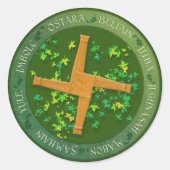 Lente zomerwiel van het Jaar Ronde Sticker (Voorkant)