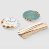 Lente Zonnebloem Bloei | Trouwprogramma Handwaaier (Niet-gemonteerd)