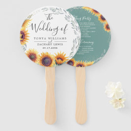 Lente Zonnebloem Bloei | Trouwprogramma Handwaaier