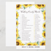 Lente Zonnebloem Bruidsdouche Spel PRINTED (Voorkant / Achterkant)