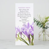 Lente Zonnebloem Lavendel Iris Bruiloftsmenu Menu (Staand voorkant)