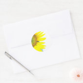Lente zonnebloemen ronde sticker (Envelop)