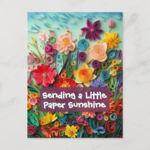 Lente Zonneschijn Bloemkaart Briefkaart