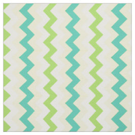 Lente Zonneschijn Chevron Patroon Teal Groen Geel Stof