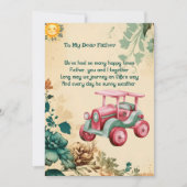 Lente Zonnig weer Vaders Dag Bloemen Retro Junk Feestdagenkaart (Voorkant)