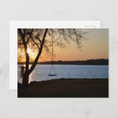 Lente Zonsondergang Vredig Briefkaart (Voorkant / Achterkant)